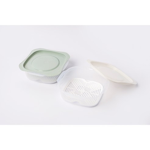 건강하고 맛있는 다양한 요리를 위한 편리한 전자레인지용 찜기 채반