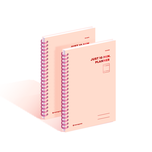 모노그램 저스트 텐미닛 플래너 100DAYS MG-0009, CARNIVAL PINK, 2개