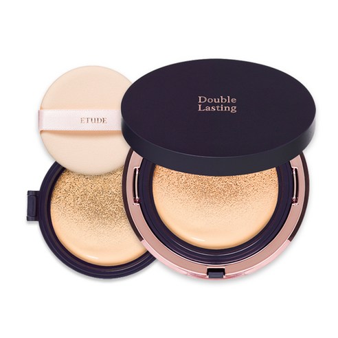 에뛰드 더블래스팅 쿠션 매트 15g + 리필 15g + 퍼프 4p, 21N1 뉴트럴베이지, 1세트