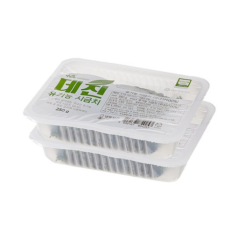 우리땅 유기가공식품 인증 데친 시금치 (냉동), 250g, 2팩