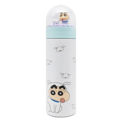 짱구는못말려 보온 보냉 스테인리스 텀블러, 흰둥이, 350ml