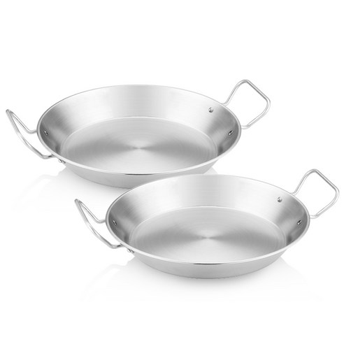 퀸센스 스테인리스 빠에야팬, 22cm, 2개