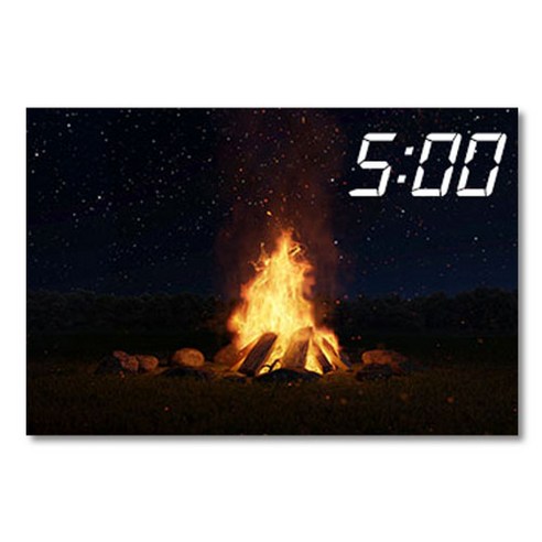 홈마인 LED 캔버스 프린팅 액자 시계 캠핑, 600-HM-CAMPING-13