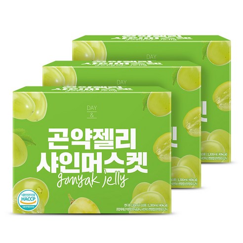 참앤들황토농원 데이앤 곤약젤리 샤인머스캣 10개입, 1.3L, 3개