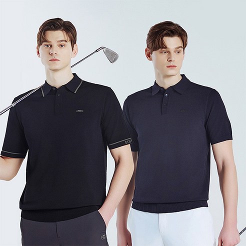 DKNYGOLF 남성용 하프 슬리브 니트 2종 세트
