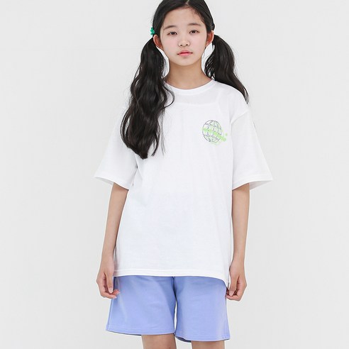 더데일리 아동용 썸머월드 와이드 상하 바지세트