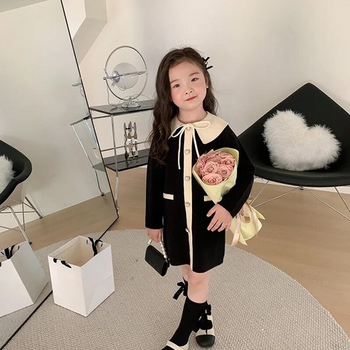 여아 하객룩 원피스 추천상품 아기의 안락함과 스타일을 위한 아르베 여아용 로어 배색 원피스