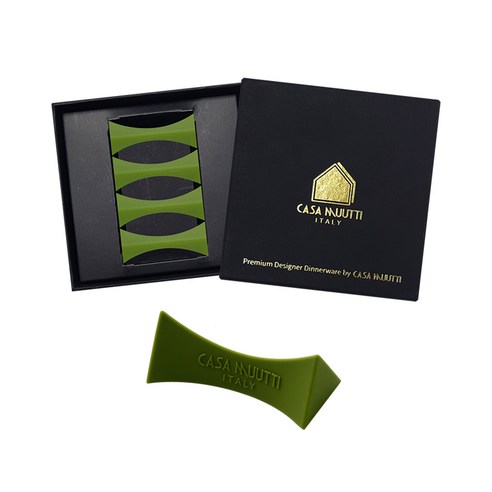 까사무띠 아모르 젓가락받침 4p Gift Box, 그린, 1개