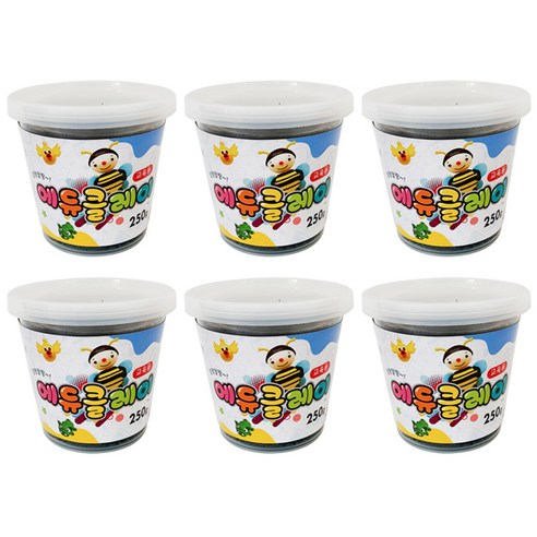 토단교재 에듀클레이 6p, 검정, 250g, 6개