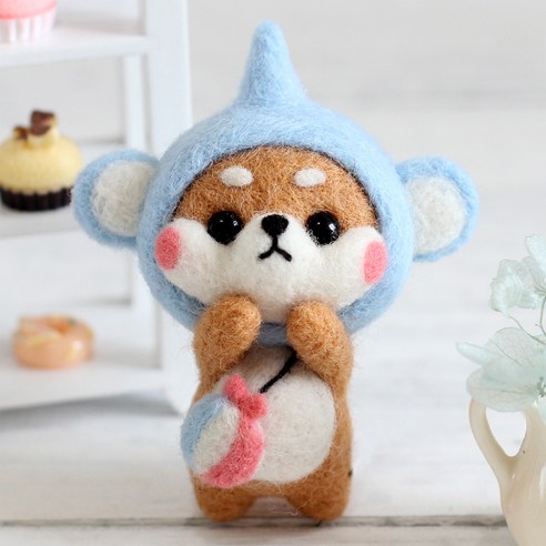 아트조이 DIY 양모펠트 키트, 1세트, 코끼리시바