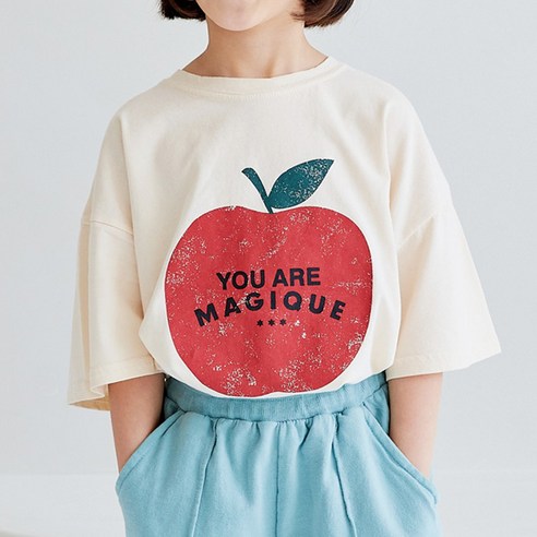 미니달콩 아동용 사과콕 반팔 티셔츠