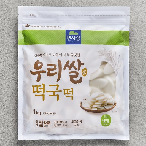 면사랑 우리쌀 떡국떡, 1kg, 1개 - 떡국떡 | 쿠팡