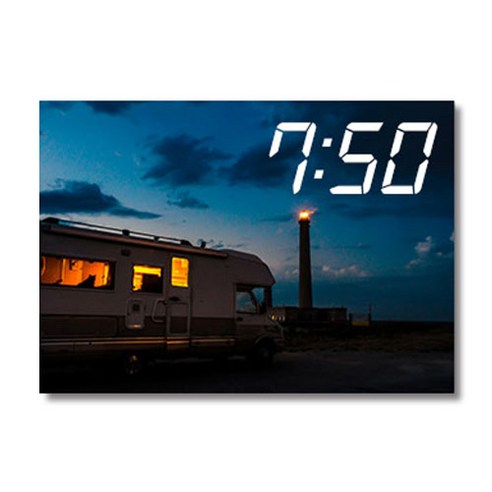 홈마인 LED 캔버스 프린팅 액자 시계 캠핑, A3-HM-CAMPING-30