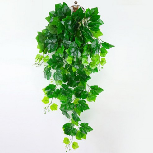 녹색 덩굴 장미 잎 조화 벽장식 포도잎 100cm, 1개