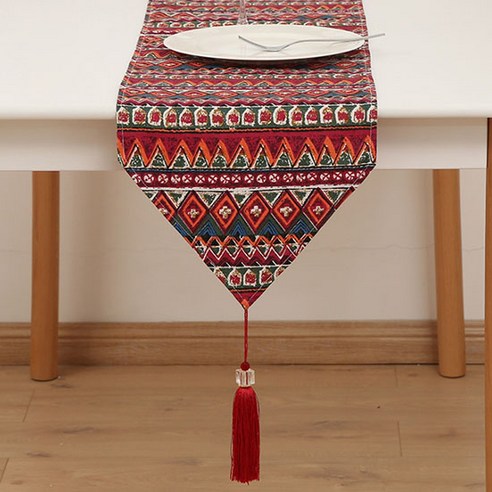 빈테리어 인테리어 포인트 태슬 테이블 러너, TYPE 10, 30 x 160 cm
