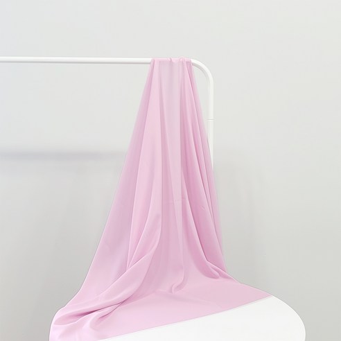 나비손길 두툼한 컬러 인터록 마감 쉬폰 원단, 117바이올렛핑크