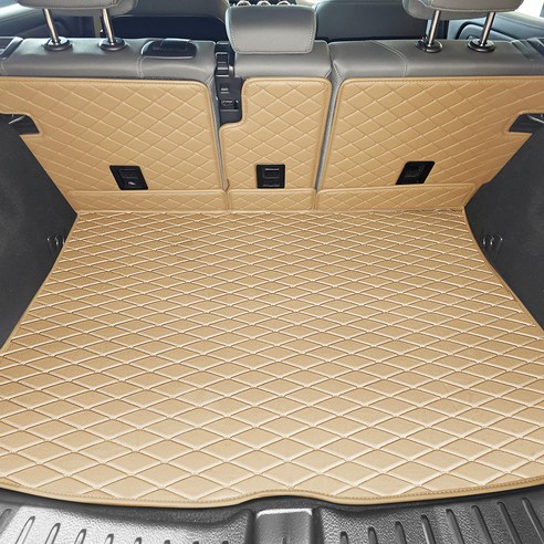 비비키 프리미엄 트렁크 바닥 + 등받이 매트 세트, 새들브라운, 벤츠 EQE X294 SUV 2023년형~