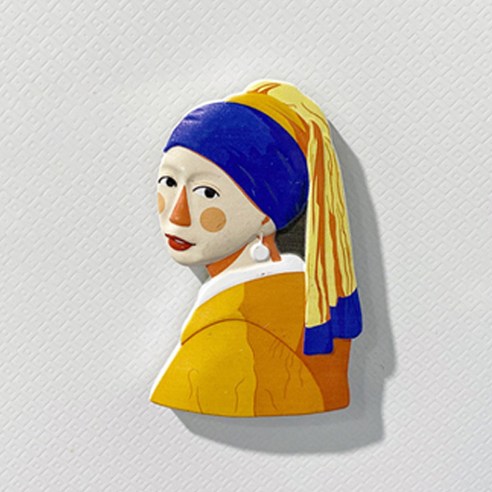 아티스트 냉장고자석 4p, 진주귀걸이