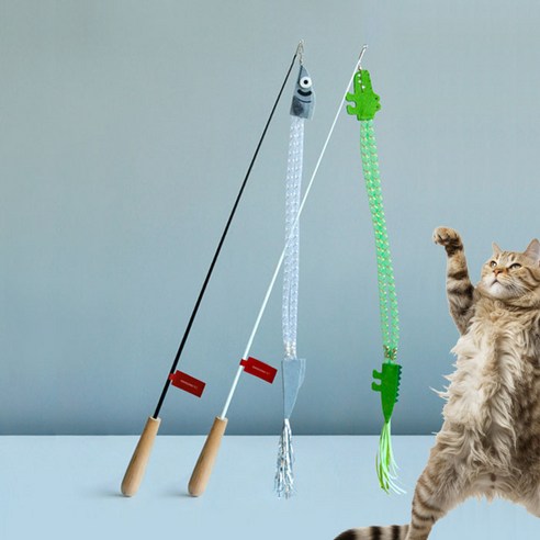 딩동펫 낚싯대 장난감으로 고양이의 사냥 본능을 깨우고 행복한 교감을 나누세요!