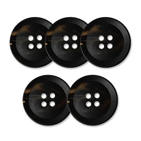 동대문단추왕 고급 무광 코트 가디건 단추 28mm, 블랙호각, 5개
