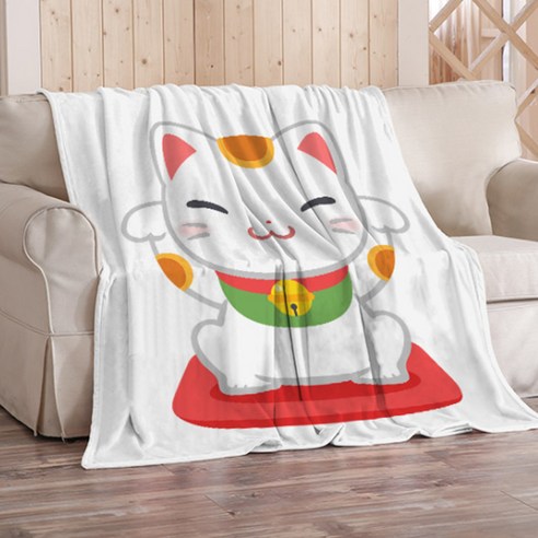 알럽홈 마네키네코 복고양이 대형 담요, Type9