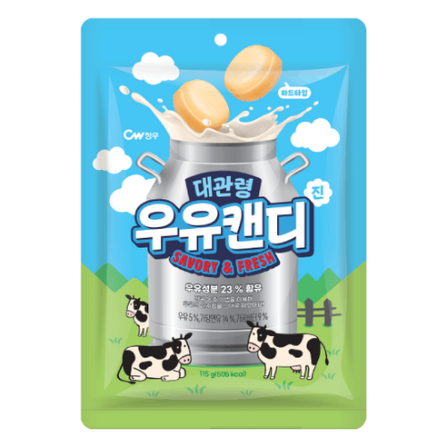 청우식품 대관령 우유 캔디진, 115g, 1개