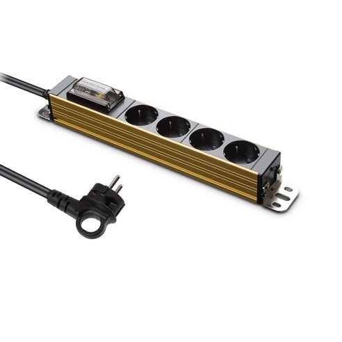 현대일렉트릭 서버탭 알루미늄 고용량 멀티탭 4구 HDSVAL-GN415G, 1.5m, 마인드골드, 1개