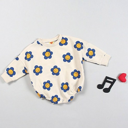 귀염둥이 꽃동산 루즈핏 아기봄바디슈트