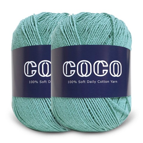 니뜨 코코 뜨개실 60g x 2p + 무료도안 세트, 111 아쿠아