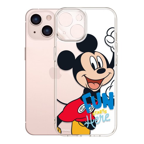 디즈니 미키미니 풀커버 투명 휴대폰 케이스