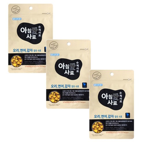 아침애 강아지 사료 3p, 오리, 200g, 3개