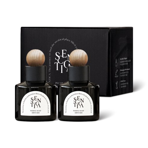 센티카 차량용 디퓨저 방향제 70ml x 2p, 화이트솝