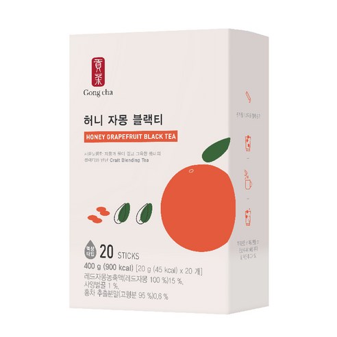 자몽블랙티  공차 허니자몽블랙티, 20g, 20개입, 4개