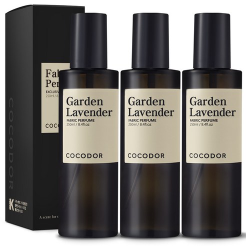 코코도르 룸 앤 패브릭 퍼퓸 섬유탈취제 가든라벤더, 250ml, 3개