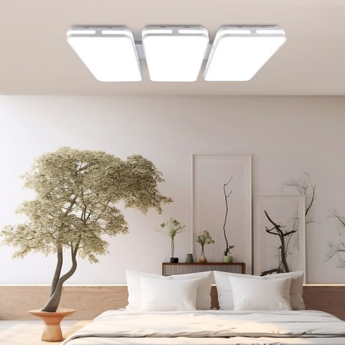 연하 플리커프리 LED 직사각 나르샤 거실 천장등 180W, 주광색(화이트)