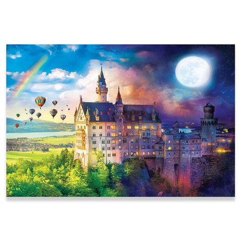 케이엠엘리 AB + 원형 3D 보석십자수 DIY 키트 60 x 40 cm, 마법의 성, 1세트
