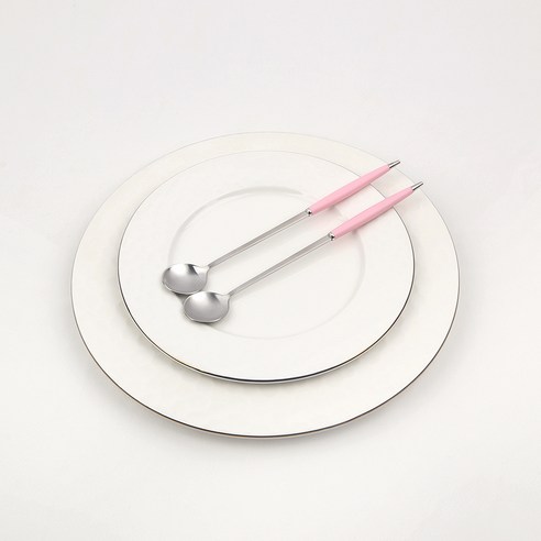 보겐 몽블랑 큐티 커트러리 롱스푼, 핑크, 2개
