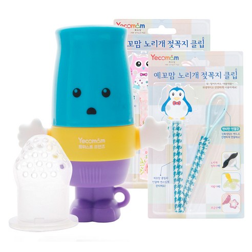 예꼬맘 프렌즈 트위스트 과즙망 + 리필망 + 클립 랜덤발송 2p, 블루, 1세트