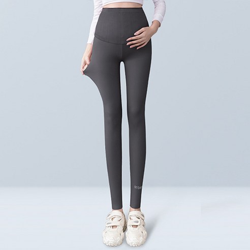 솔리드 컬러 하이웨스트 심플 임산부 레깅스