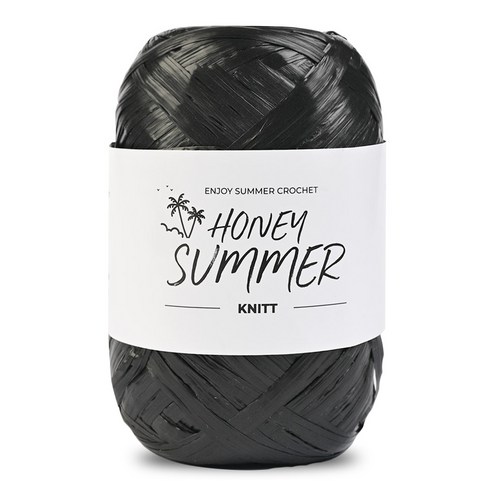 니뜨 허니썸머 뜨개실 50g, 06 블랙, 1개
