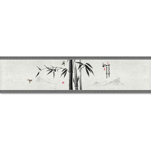 빈테리어 전통 수묵화 테이블 러너, 02, 30 x 120 cm