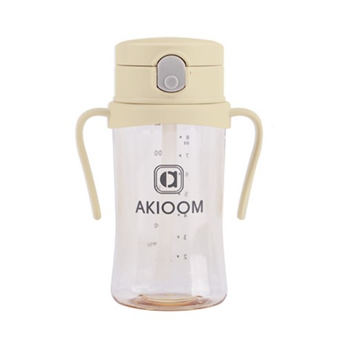 아키움 PPSU 원터치 빨대컵 260ml, 레몬, 1개
