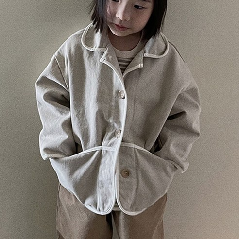 느엘 아동용 워싱 동그리 봄자켓