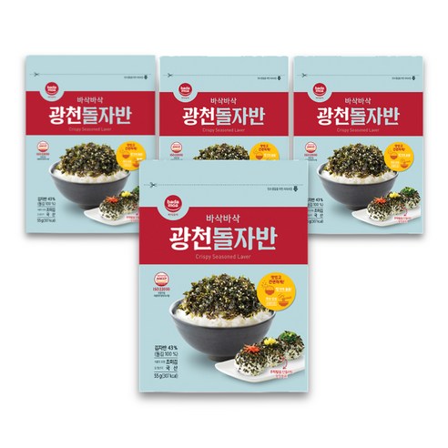 바다모아 광천 돌자반, 55g, 4개