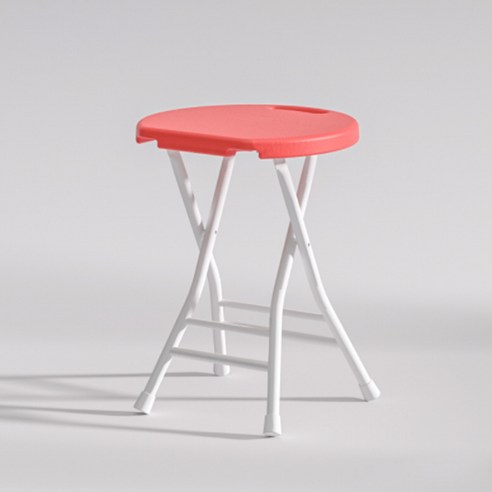 커몽커몽 접이식 원형 의자, 레드, 1개