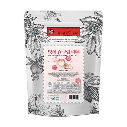 바리스타퀸 벚꽃 슈크림 라떼분말, 1kg, 1개입, 1개
