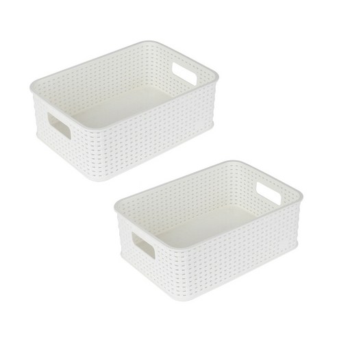 직T 바스켓 5호, 화이트, 2개