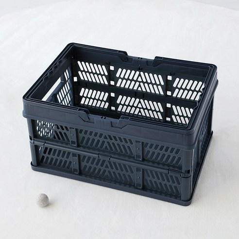 마켓비 KONTINO 폴딩바스켓, 원톤네이비, 33L, 1개