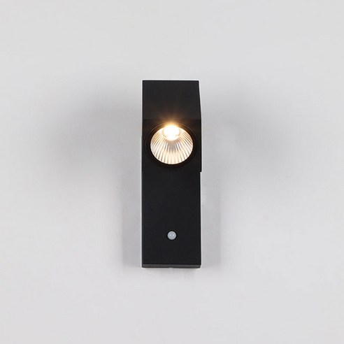 원하 DS 퓨카 센서 플리커프리 벽등 LED5W, 블랙, 전구색