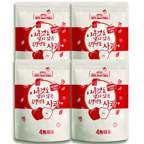 아무것도 넣지않은 동결건조 칩, 4개, 15g